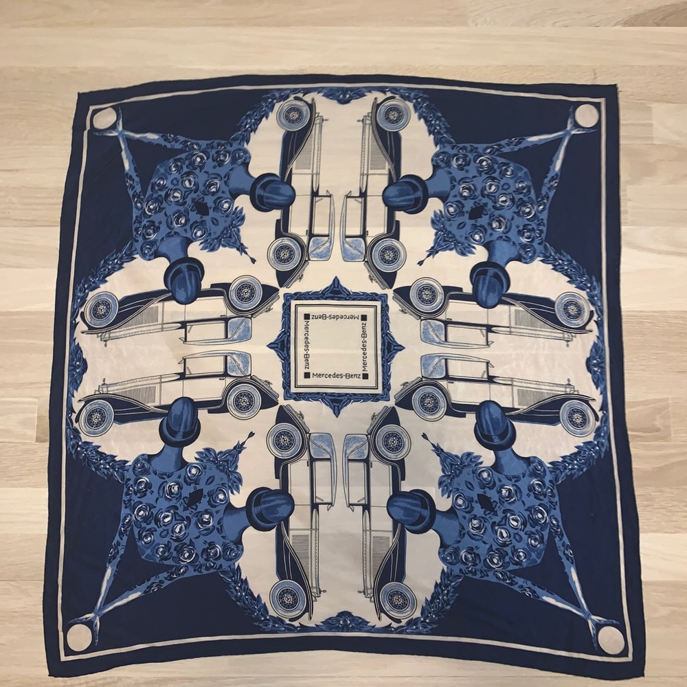 Vintage Mercedes Benz Silk Scarf